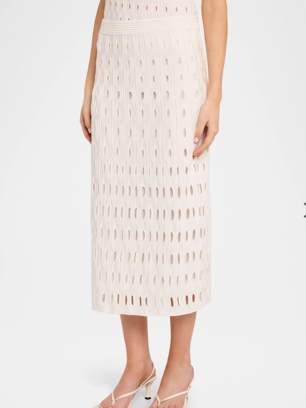 NWT Simkhai Billie open work midi skirt